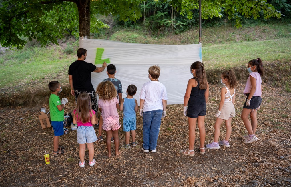 Lezione di pittura bambini — 1